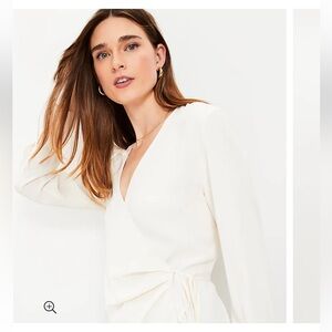 Loft Cream, Wrap Blouse NWT